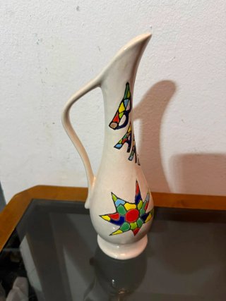 Jarrón de cerámica multicolor