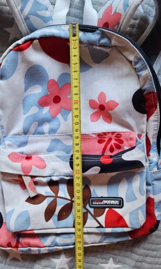 Mochila pequeña Reebok flores azul y rosa