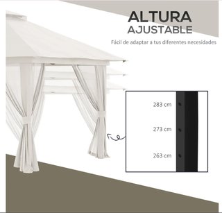 Carpa Pop-up Ajustable Tela y Metal