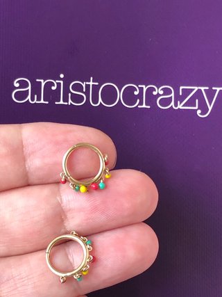 Pendientes Aristocrazy Oro 9k Multicolor