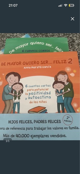 Pack de 2 libros . De mayor quiero ser feliz 1 y 2