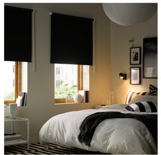 4 Estores Opacos Negros IKEA 120 cm