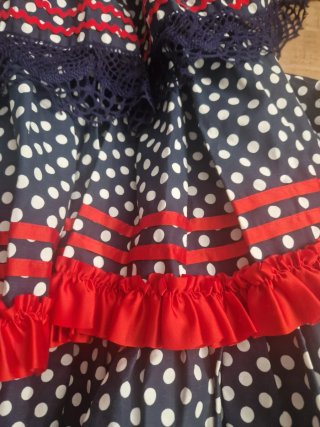 Vestido Flamenca niña Talla 10 Años