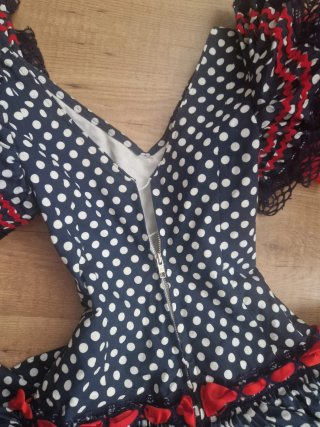 Vestido Flamenca niña Talla 10 Años