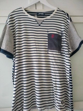 Camiseta Desigual Rayas Talla L Hombre