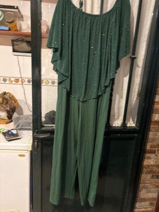 Mono verde fiesta lentejuelas