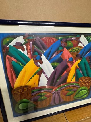 Quadro Naif Caraibico 68x60cm
