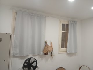 Lote 2 Cortinas Cortas + Barras Blancas
