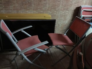 Sillas de jardín plegables (4 unidades)