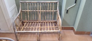 Conjunto Exterior Bambú: 2 Sillones + Sofá