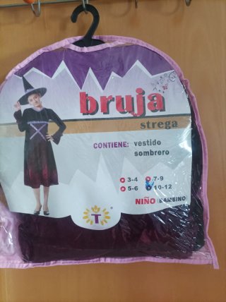 Disfraz Bruja Strega Talla 7-9