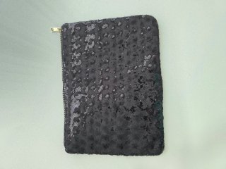 Bolso de mano negro lentejuelas