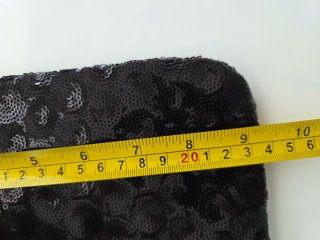 Bolso de mano negro lentejuelas