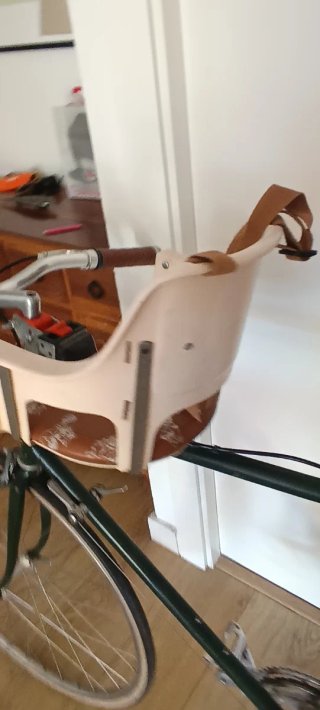 Silla porta bebé delantera para bicicleta