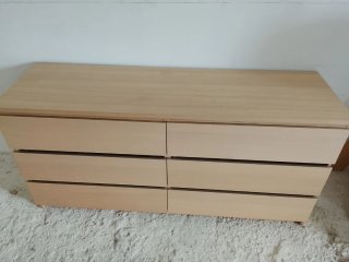 Cómoda MALM 6 cajones IKEA roble