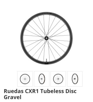 Juego Ruedas CXR1 Tubeless Disc Gravel
