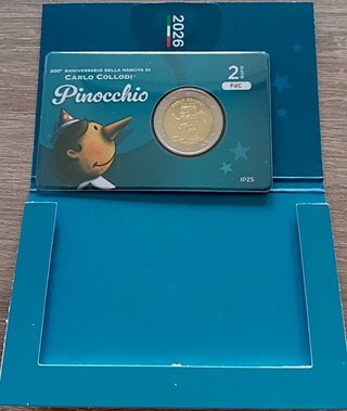 2*2€ Italia 2026 Pinocho Proof y BU Coincard