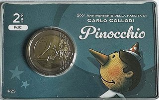 2*2€ Italia 2026 Pinocho Proof y BU Coincard