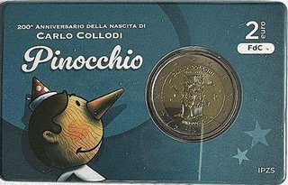 2*2€ Italia 2026 Pinocho Proof y BU Coincard