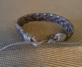 Pulsera de cuero trenzado para hombre