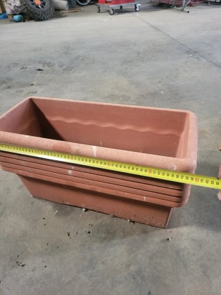 Maceta Rectangular Marrón Plástico