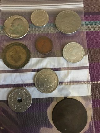 Lote 9 monedas antiguas. 1