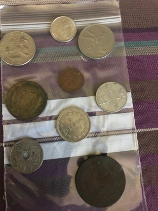 Lote 9 monedas antiguas. 1