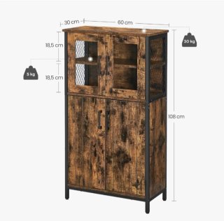 Gabinete de Almacenamiento Madera y Metal