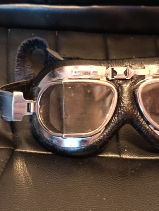 Gafas Moto Vintage Aviador Cuero
