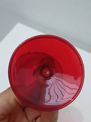 Calice Murano Rosso Trasparente Vetro