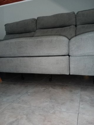 Sofá cherlong tela beige/gris