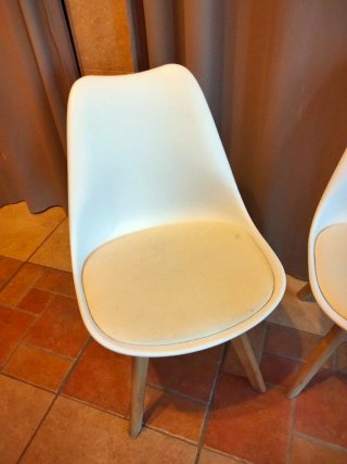 Juego 4 Sillas Nórdicas Blancas Madera