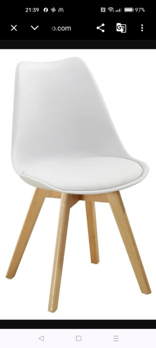 Juego 4 Sillas Nórdicas Blancas Madera