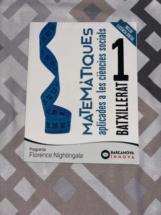 Libro Matemáticas Batxillerat 1 (Barcanova)