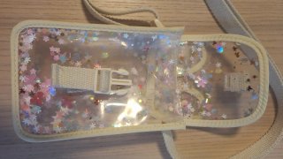Bolso Zara transparente con brillos