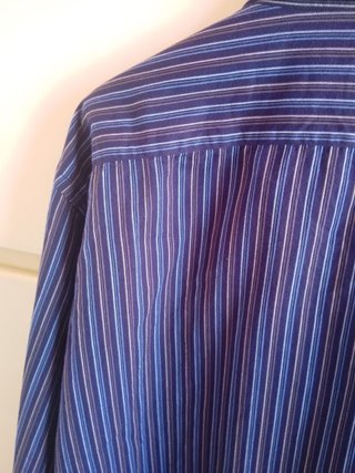 Camicia Philo Vance Uomo Slim Cotone Blu righe