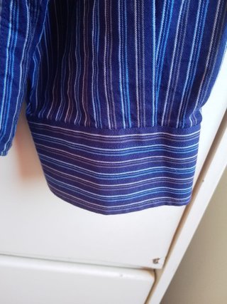 Camicia Philo Vance Uomo Slim Cotone Blu righe