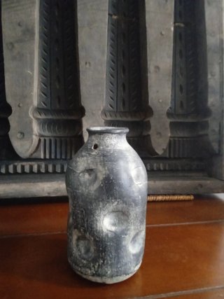 Jarrones Cerámica Negro y Gris