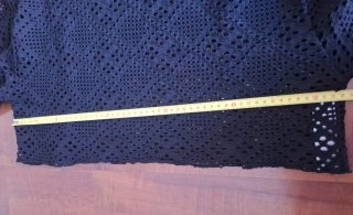 Top crop calado negro