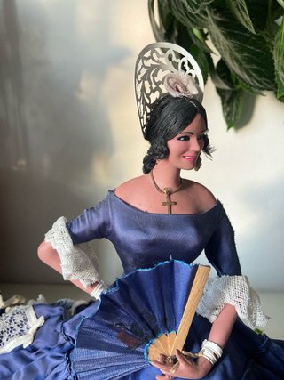 Muñeca Flamenca Terracota Marin Chiclana Antigua