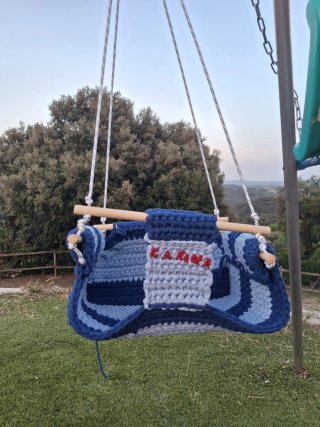 Columpio bebé crochet para interior.