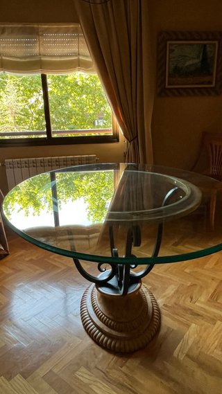 Mesa de comedor cristal ovalada