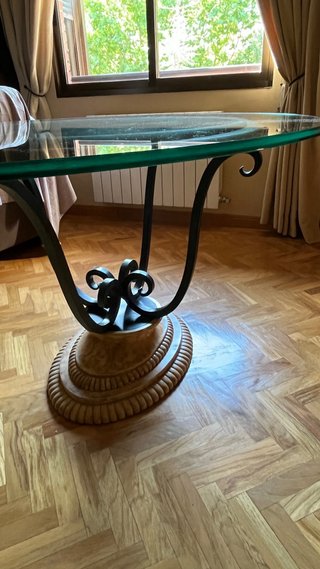 Mesa de comedor cristal ovalada