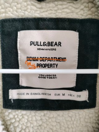 Chaqueta vaquera forrada Pull&Bear Negra Talla M