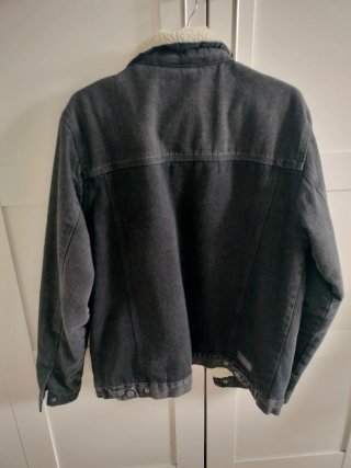 Chaqueta vaquera forrada Pull&Bear Negra Talla M