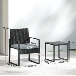 Conjunto de jardín 2 sillas y mesa