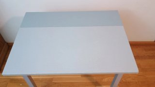 Mesa de cocina extensible gris