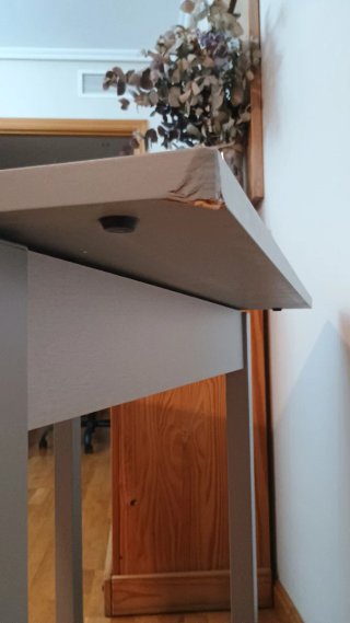 Mesa de cocina extensible gris