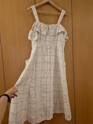 Vestido Mango blanco lino