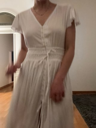 Vestido largo blanco S/M Prenda nueva.Sin estrenar